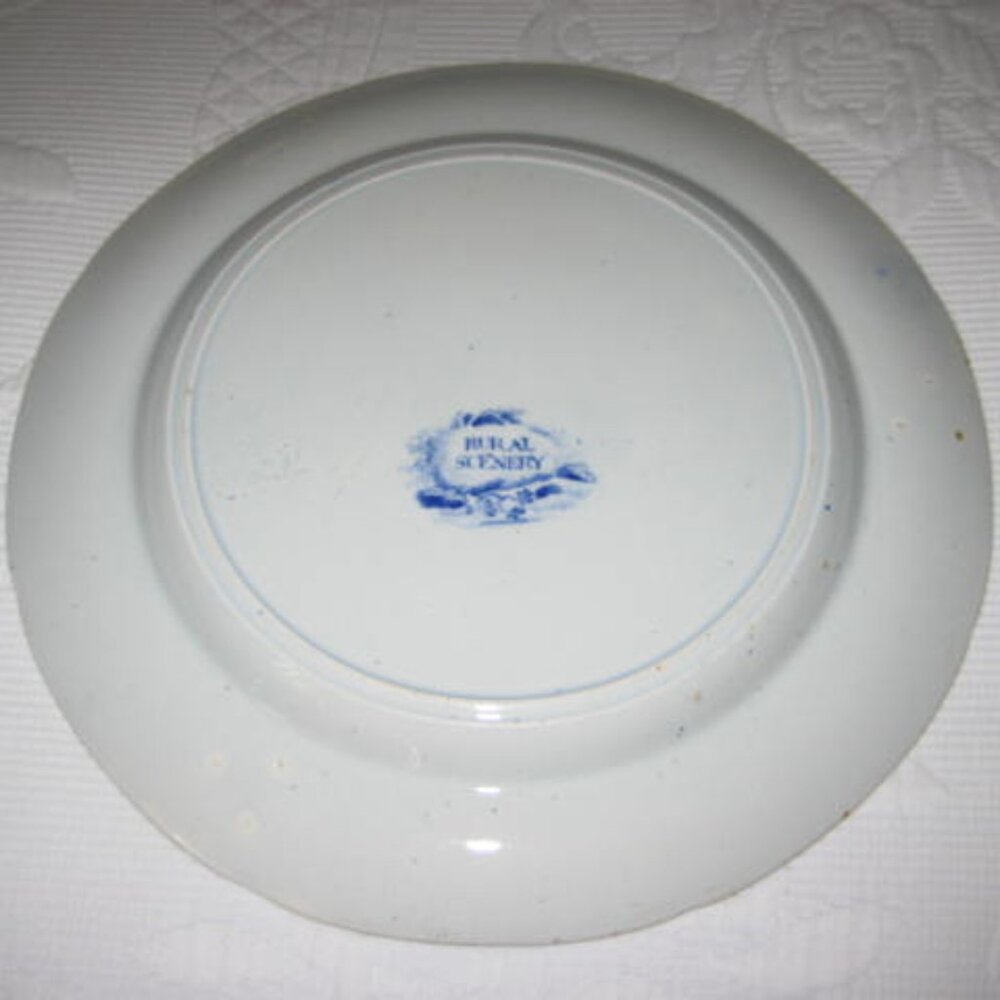 Antique ca1820 Blue Transferware Plate The Reaper Bathwell Goodfellow Excellent - Picture 12 of 13
